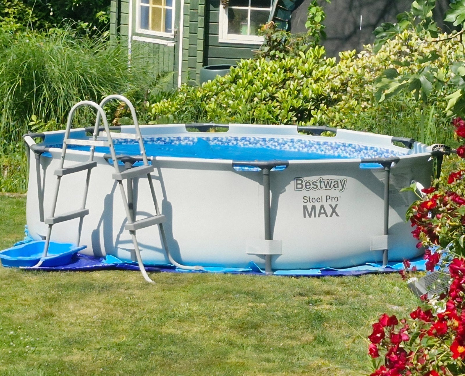 Bestway Steel Pro Max 305cm Zwembad, Trap extra's, pomp zeil, Ophalen, Zo goed als nieuw