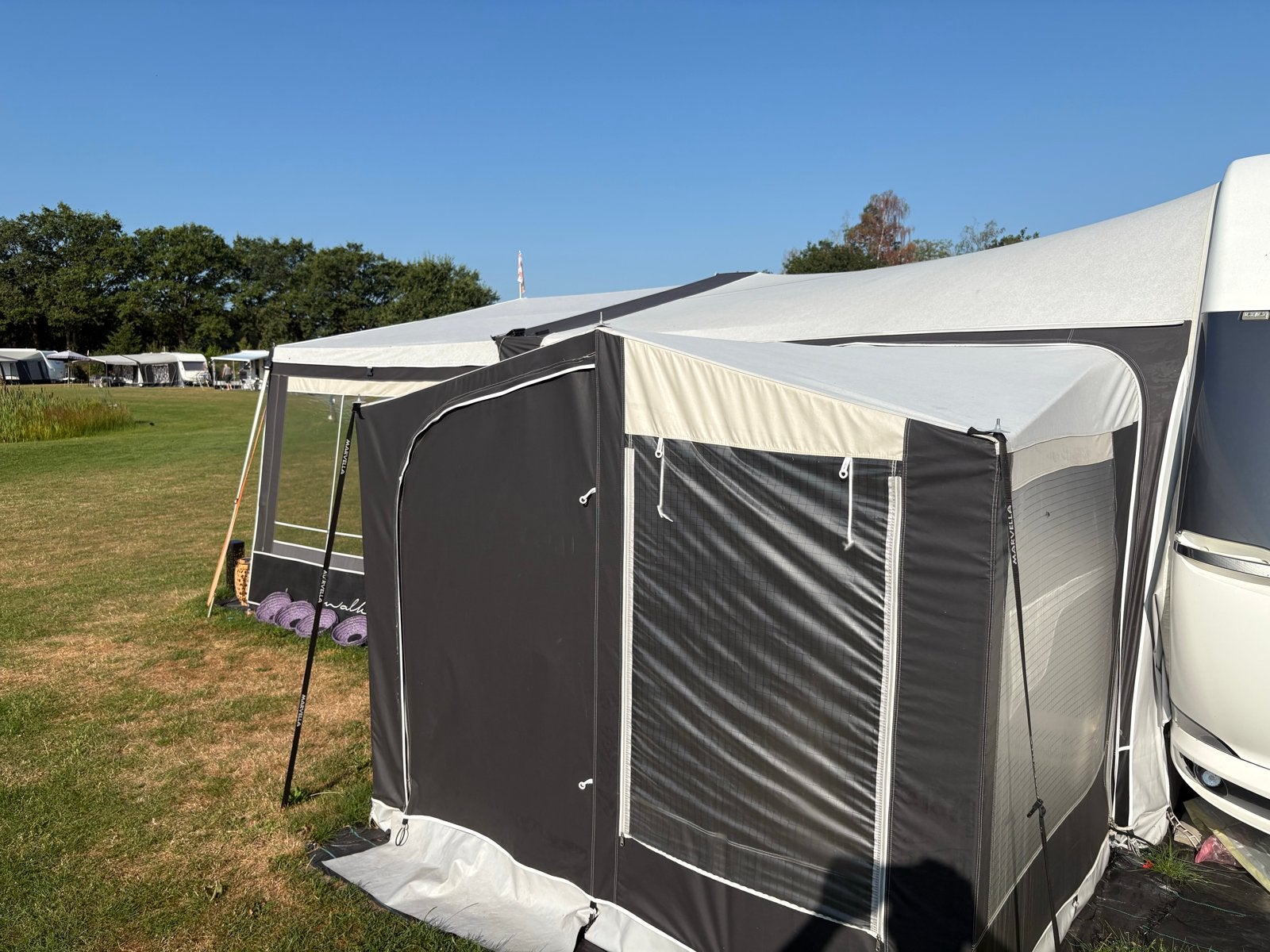 Walker voortent met luifel / schuurtent, Ophalen, Gebruikt, Ten Cate All Season 240g/m2, Walker Campingstyle