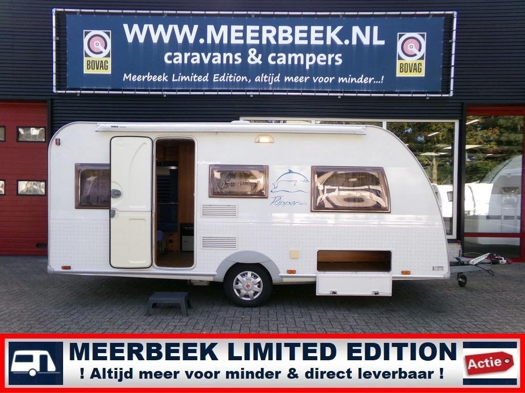 Bürstner Flipper 460 TL ENKELE BEDDEN+LUIFEL+FIETSE, Caravans en Kamperen, Rondzit, Fietsenrek, 750 - 1000 kg, Particulier