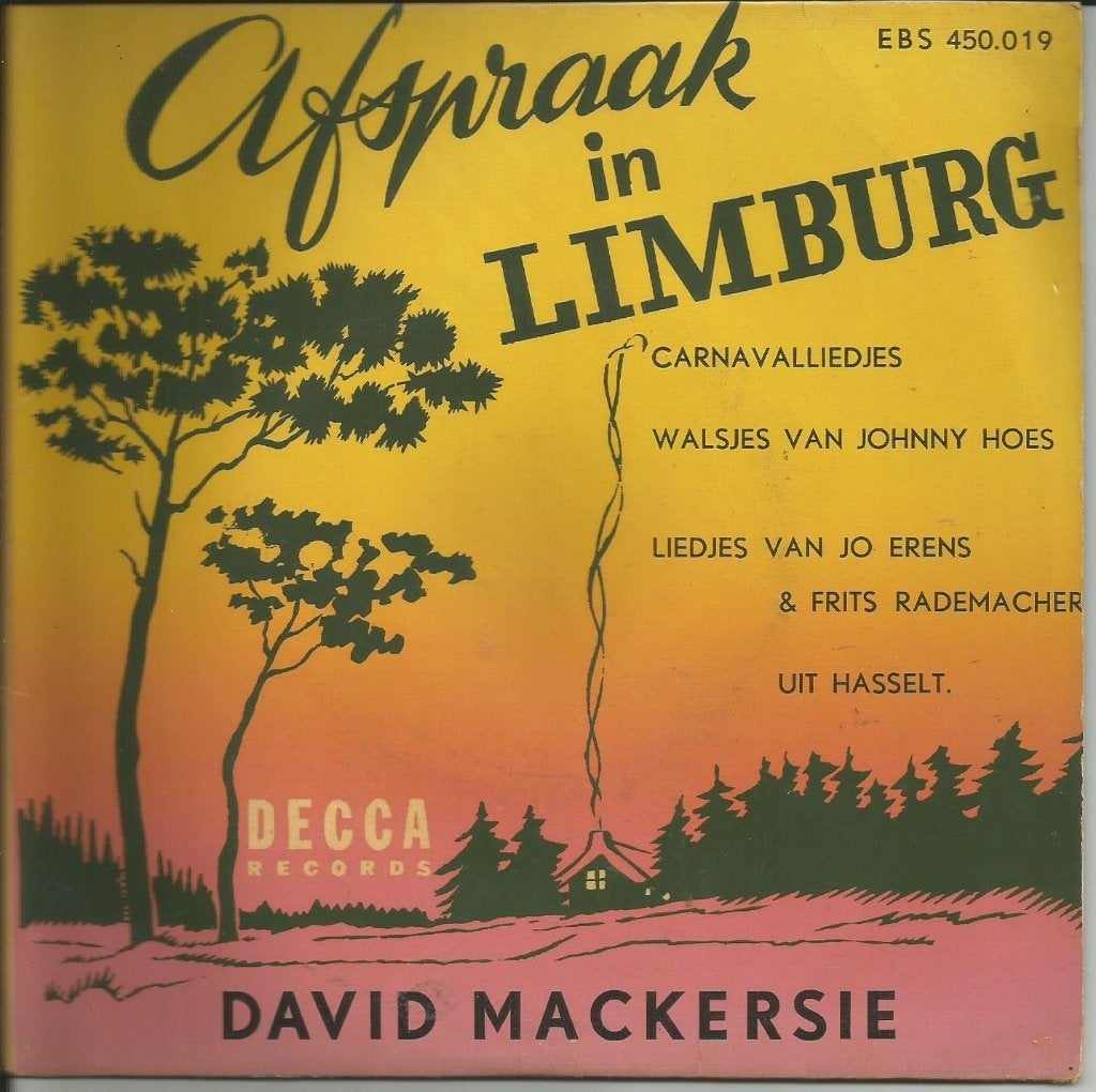 David MacKersie - Afspraak In Limburg - EP -   1964 -, Cd's en Dvd's, 7 inch, Ophalen of Verzenden, EP, EP