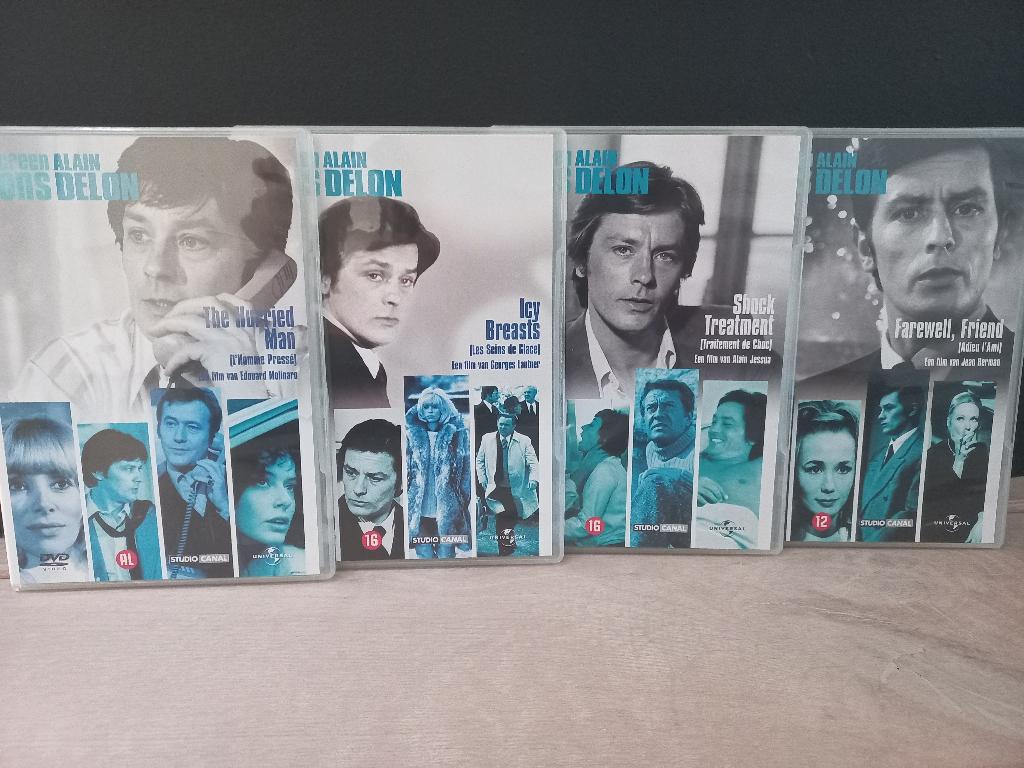 4x Alain Delon DVD ; Jaren 70 Thrillers Klassiekers CLASSICS, Cd's en Dvd's, Alle leeftijden, Ophalen of Verzenden, Zo goed als nieuw