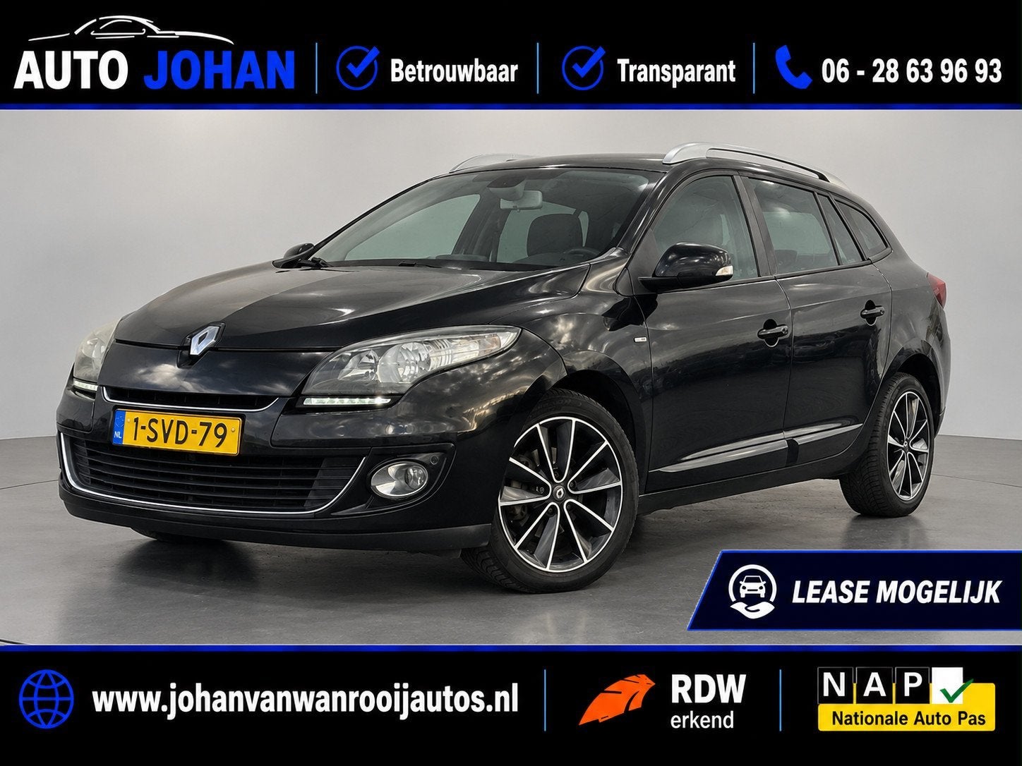 Renault Mégane Estate 1.2 TCe GT-Line StartStop/NAVI/CAMERA, Voorwielaandrijving, Euro 5, Gebruikt, Zwart