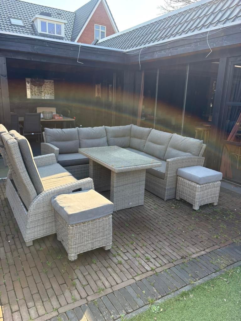 COMPLETE TUINSET, Tuin en Terras, Tuinsets en Loungesets, Ophalen, Zo goed als nieuw, Wicker, Bank