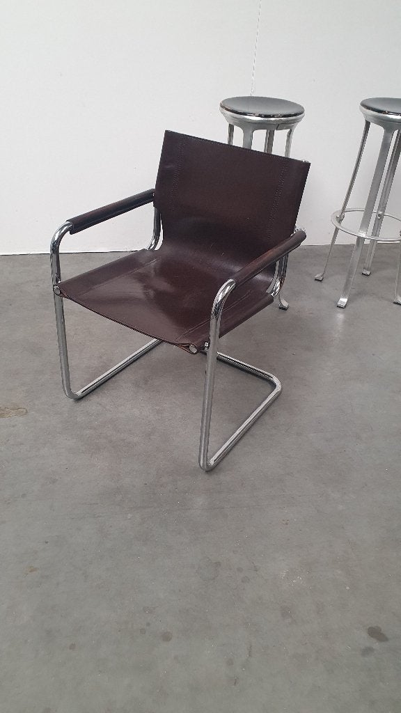 Mart Stam S34/B vintage stoel fasem Italië 70s, .., .., Gebruikt, Bruin