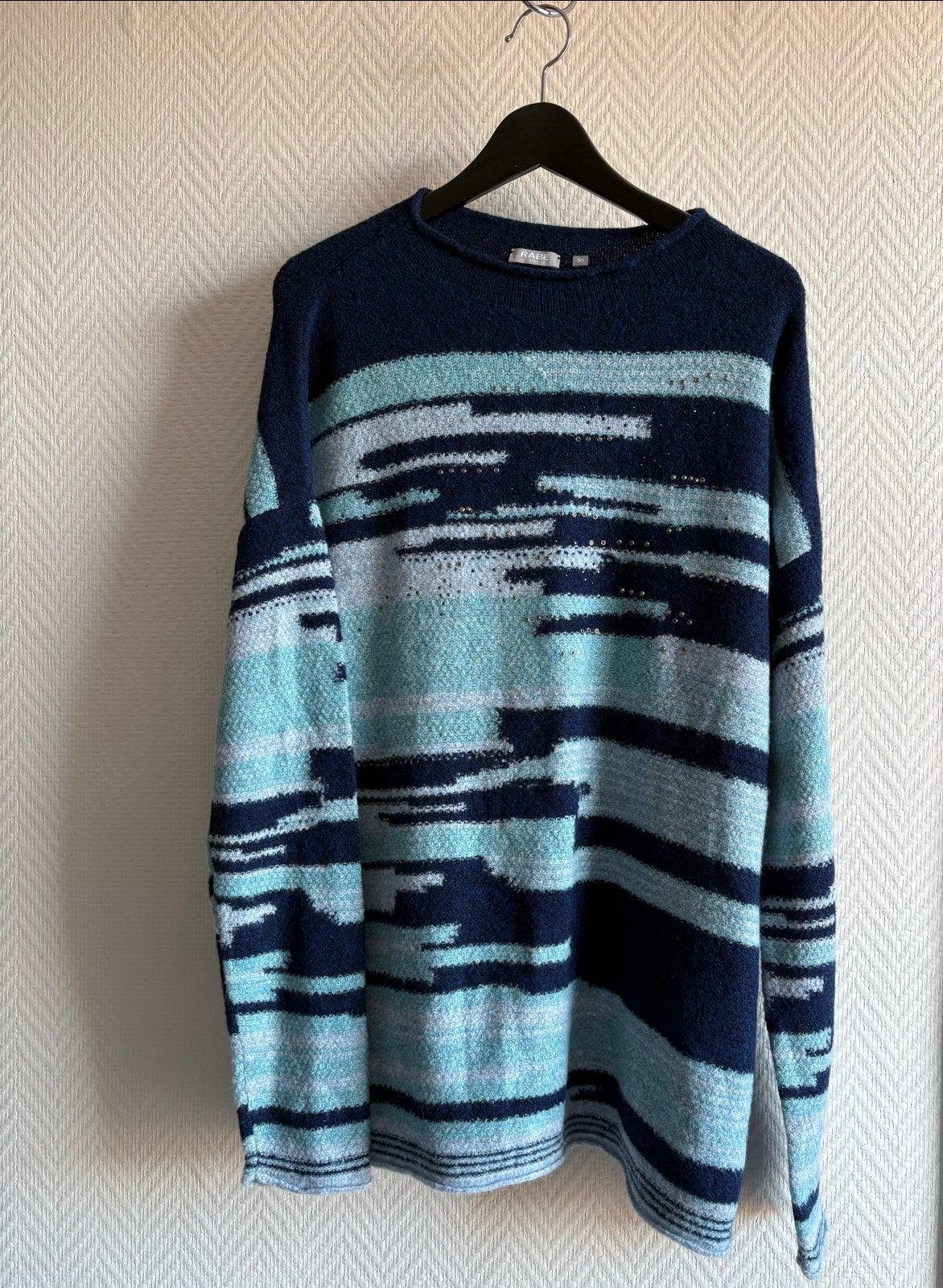 RABE Trui Maat 50, Kleding | Dames, Verzenden, Nieuw, Blauw, Trui of Vest