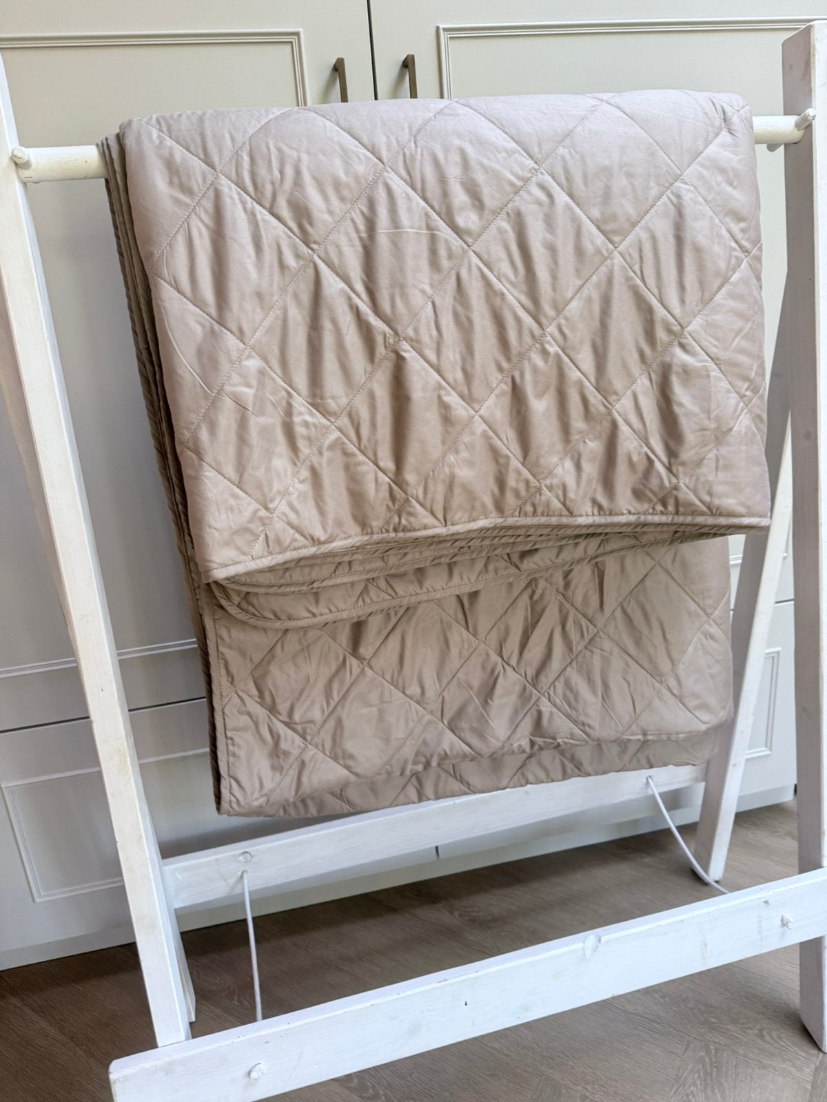 Ikea plaid deken taupe 250x250, Beige, 250 cm, Ophalen of Verzenden, Zo goed als nieuw