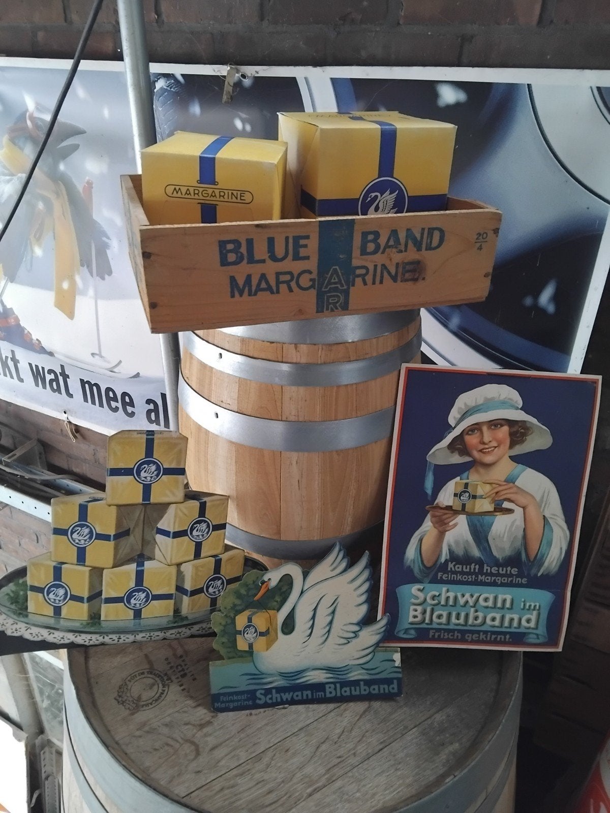 prachtige Bleu Bant reclame., Verzamelen, Ophalen of Verzenden