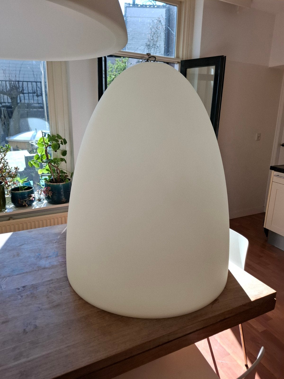 1x Formadri hanglamp bell dome kayra-calice 70 kunststof wit, Ophalen, Kunststof, E27 (groot), Zo goed als nieuw