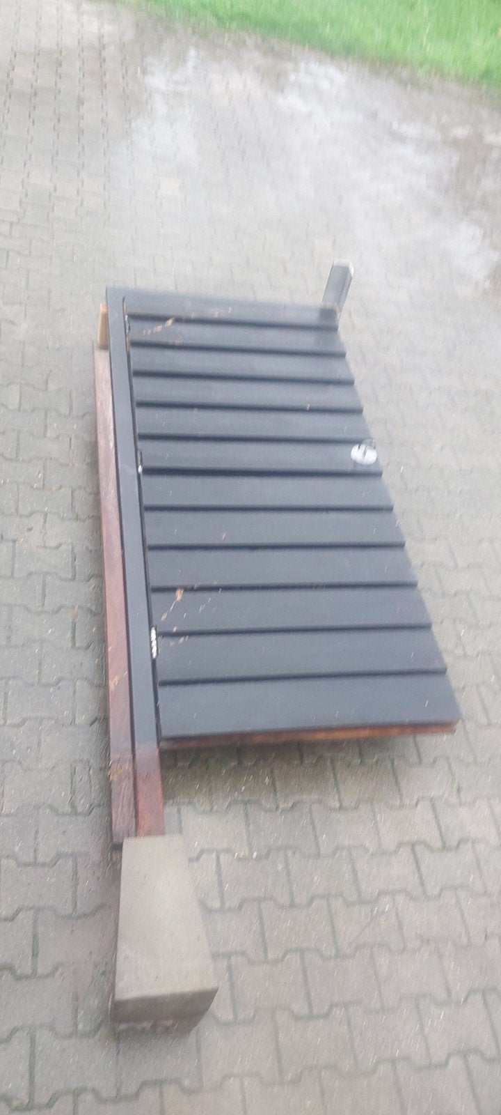 Degelijke tuindeur / schuttingdeur met poer, Ophalen, Minder dan 3 meter, Hout, 1 tot 2 meter