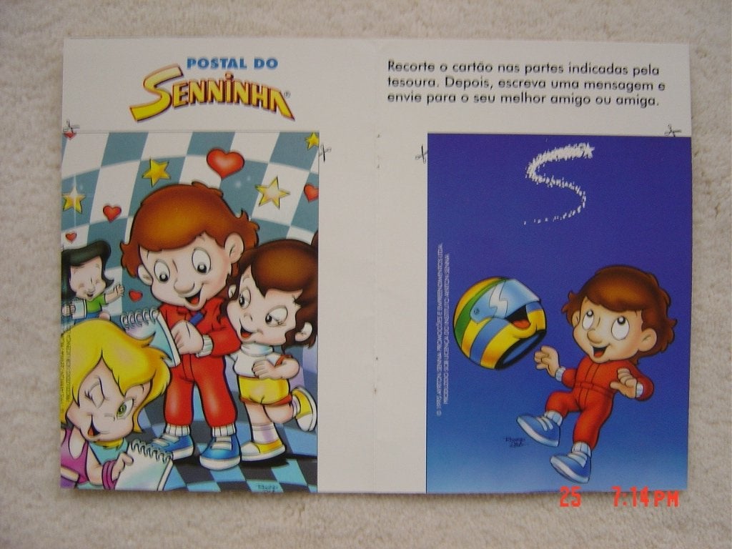 4verschillend Senna ansichtkaart portfolio Senninha postcard, Verzamelen, Automerken, Motoren en Formule 1, Ophalen of Verzenden