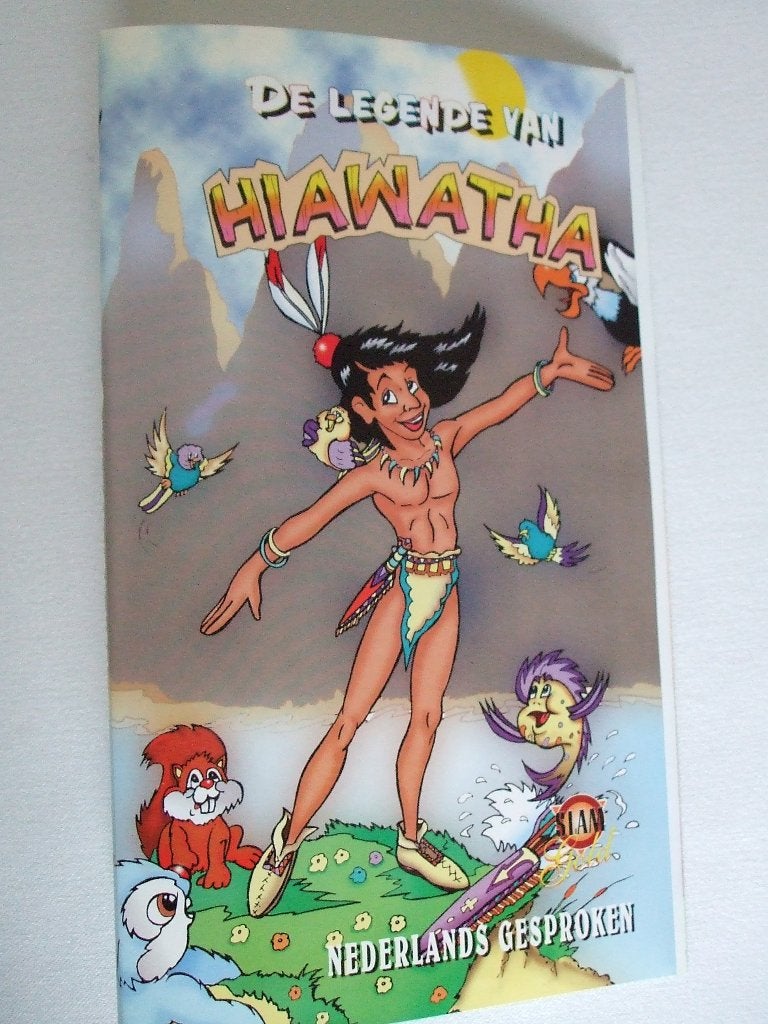 VHS Band De legende van Hiawatha Nederlands gesproken., Tekenfilm, Alle leeftijden, Zo goed als nieuw, VHS