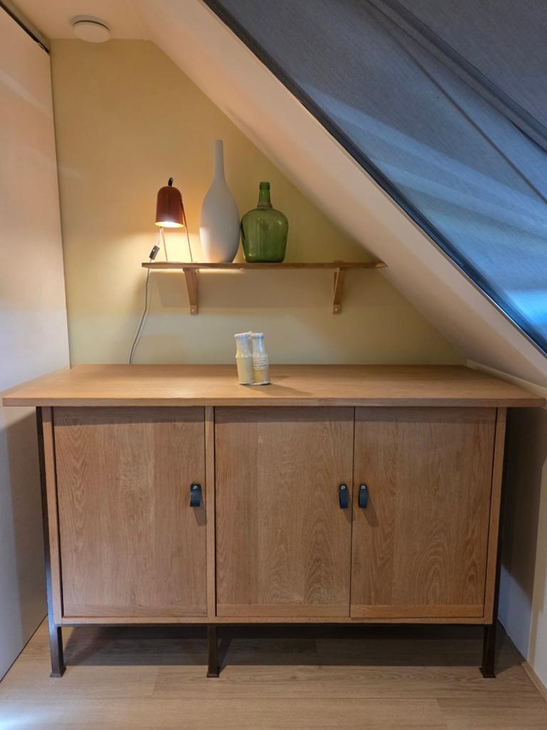 Alle Pilat dressoir kast maatwerk commode eikenhout, Huis en Inrichting, Kasten | Dressoirs, Ophalen, 150 tot 200 cm, Eikenhout