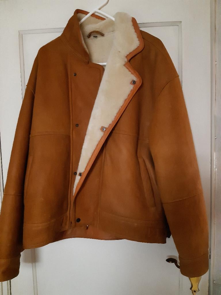 Lammy Coat Heren/Dames Unie, Kleding | Heren, Jassen | Winter, Ophalen, Maat 52/54 (L), Bruin, Hollies