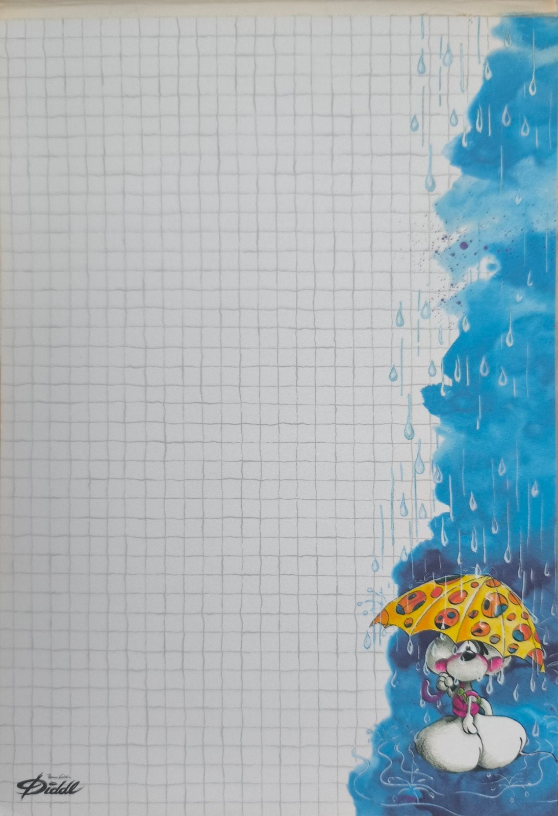 Diddl blaadje uit blok ( A5 wit 104  ), Verzenden, Diddl, Zo goed als nieuw, Papier, Kaart of Schrift