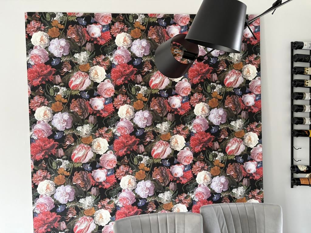 Decoratief fleurig wandpaneel, Antiek en Kunst, Kunst | Schilderijen | Abstract, Ophalen