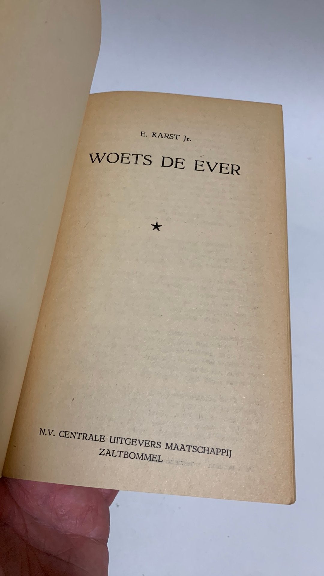 Woets de Ever - E. Karst Jr. (Boek), Ophalen of Verzenden, Zo goed als nieuw, Overige onderwerpen