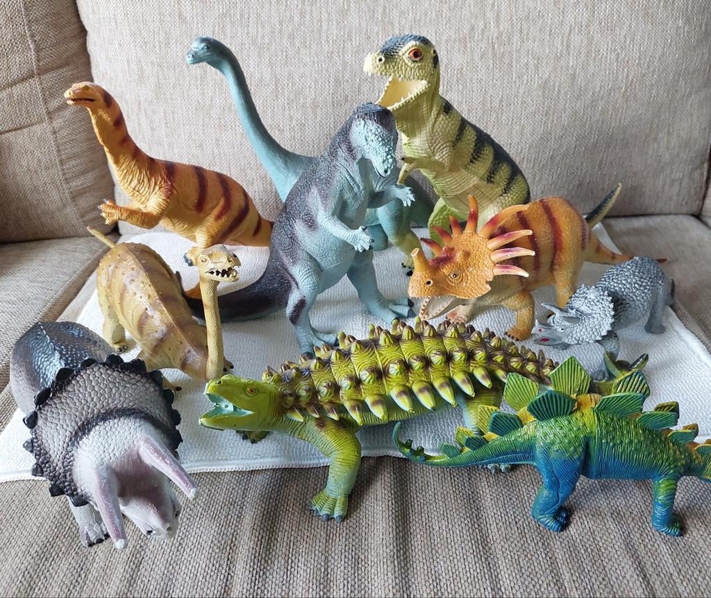 10 dinosaurus  vintage speelgoed, Ophalen of Verzenden