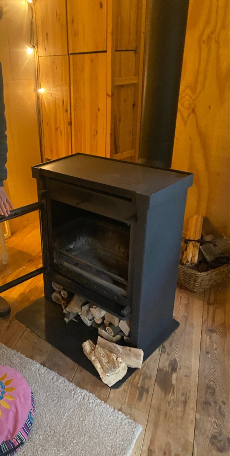 Grote Janus Houtkachel 10kw - Perfect voor Ruime Woningen, Huis en Inrichting, Ophalen, Gebruikt, Houtkachel, Vrijstaand