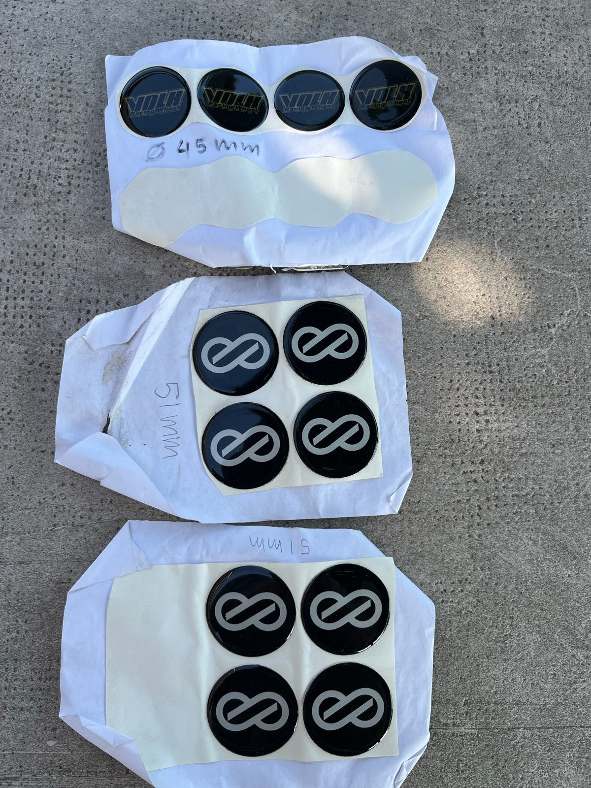 Wielnaaf centercap stickers Enkei en Volk (45mm & 51mm), Ophalen of Verzenden