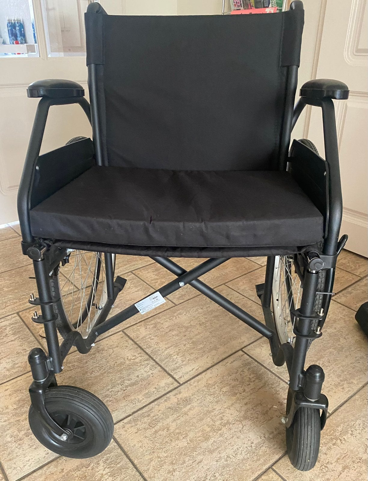 Handige rolstoel zgan Scoot Plaza zwart, Ophalen, Inklapbaar, Zo goed als nieuw, Duwrolstoel