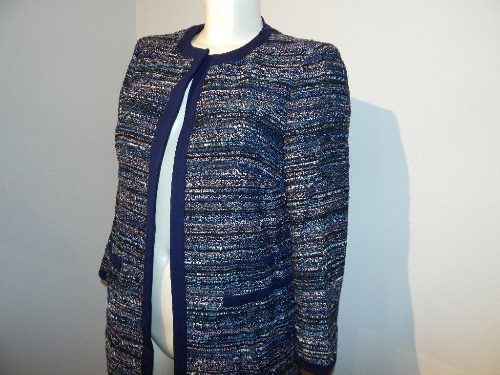 Diane von Furstenberg mooie mantel gemelleerde stof 10/40, Kleding | Dames, Maat 38/40 (M), Meerkleurig, Ophalen of Verzenden