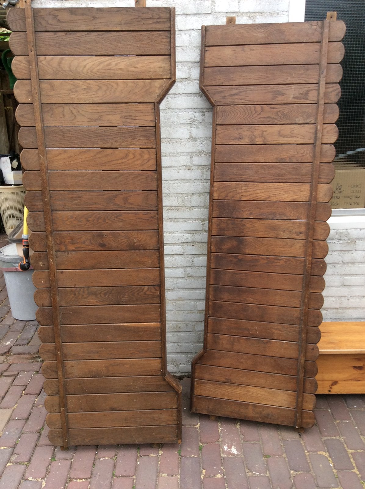 Oud bed/twijfelaar, Bruin, 190 cm of minder, Twijfelaar, Hout