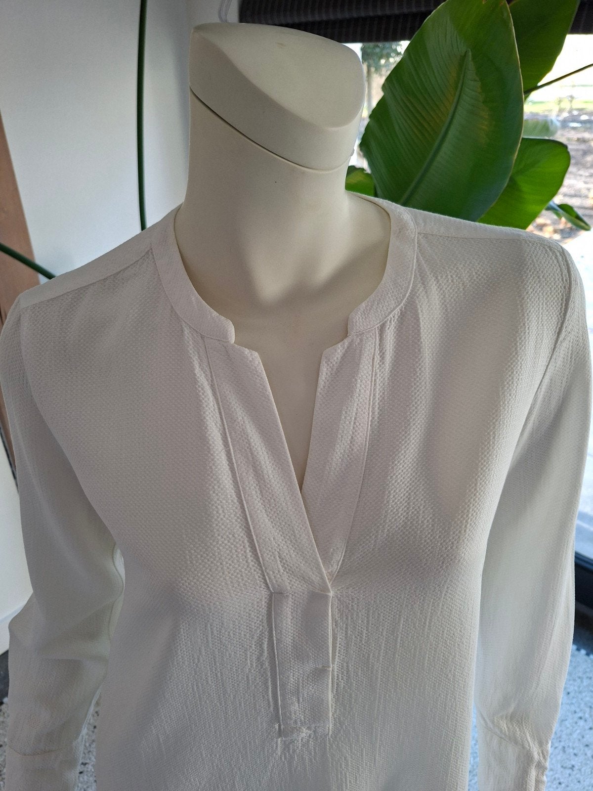 OPUS witte blouse top tuniek wit opstaande boord 38 M, Kleding | Dames, Maat 38/40 (M), Wit, Ophalen of Verzenden, Zo goed als nieuw