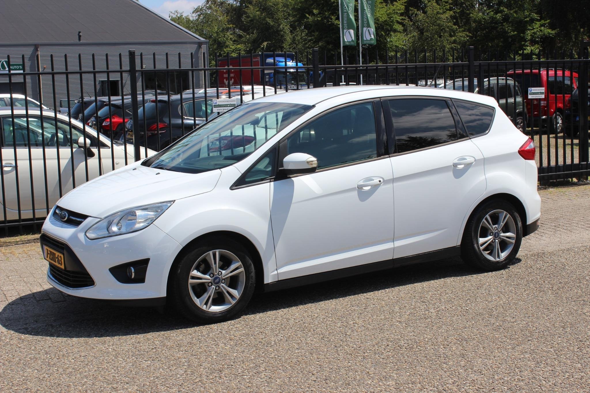 Ford C-Max 1.0 Edition, Airco, Navigatie, camera!, Auto's, Voorwielaandrijving, Euro 5, Gebruikt, Wit