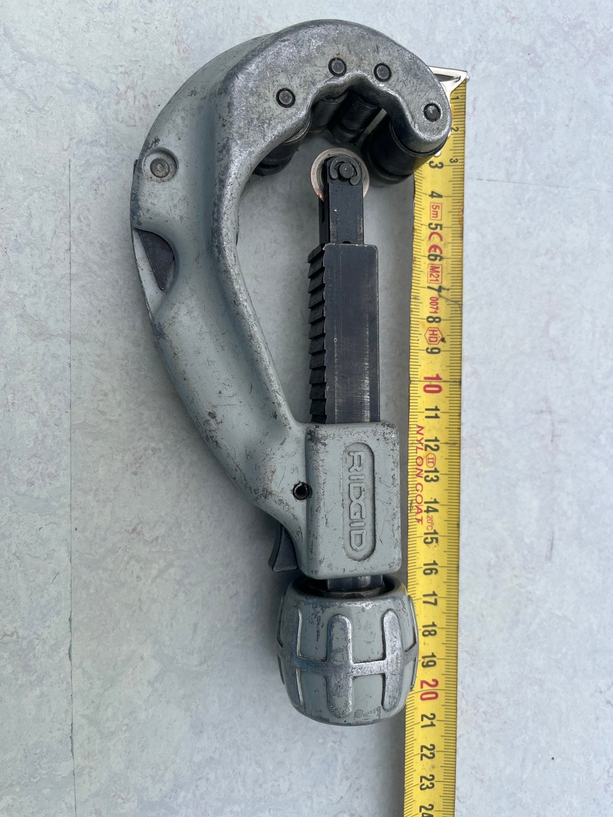 RIDGID Pijpsnijder E-3497 - Gebruikt maar functioneel, Ophalen of Verzenden, Gebruikt, Snijgereedschap, Ridgid