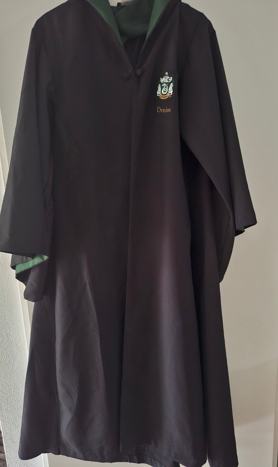 Harry Potter Slytherin gewaad/cape - Maat M, Kleding | Dames, Gelegenheidskleding, Maat 38/40 (M), Overige typen, Zwart, Nieuw