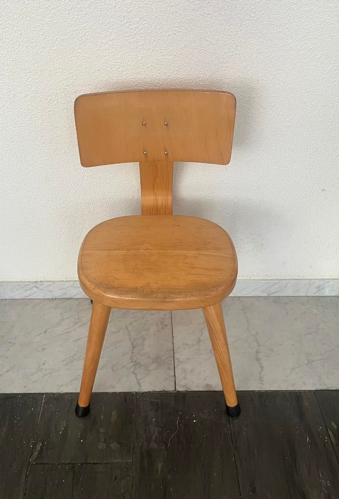 Houten vintage schoolstoel voor peuter/kleuter, Ophalen, Gebruikt, Stoel(en)