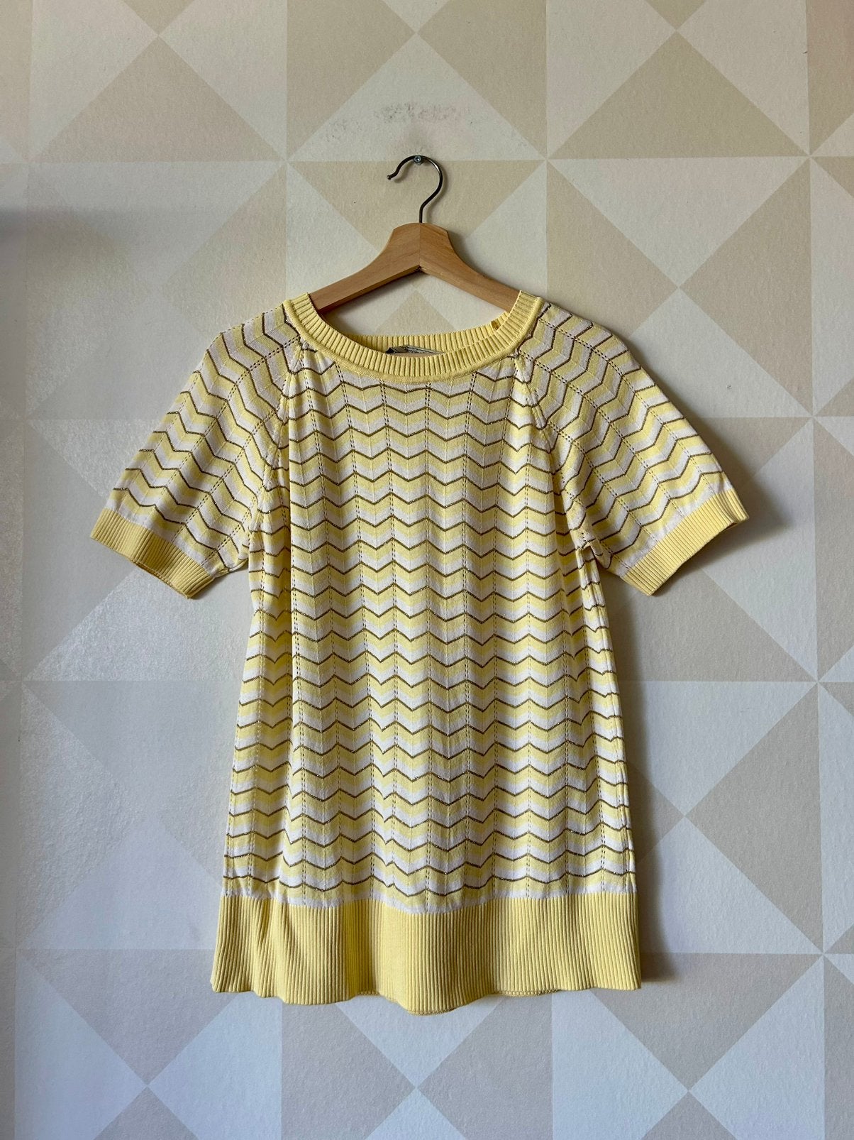 Mademoiselle Yeye top shirt geel wit XL/42 zgan, Kleding | Dames, Geel, Maat 46/48 (XL) of groter, Ophalen of Verzenden, Zo goed als nieuw