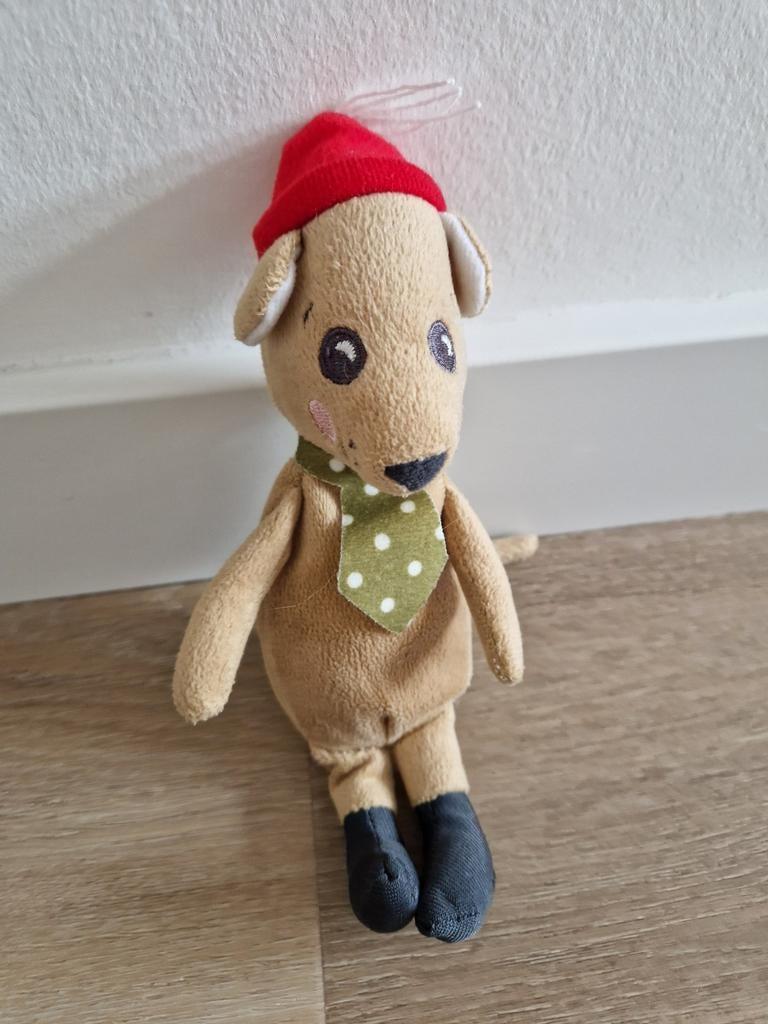 Knuffel Ikea Hasselmus hond rode pet K6111, Ophalen of Verzenden, Zo goed als nieuw, Hond