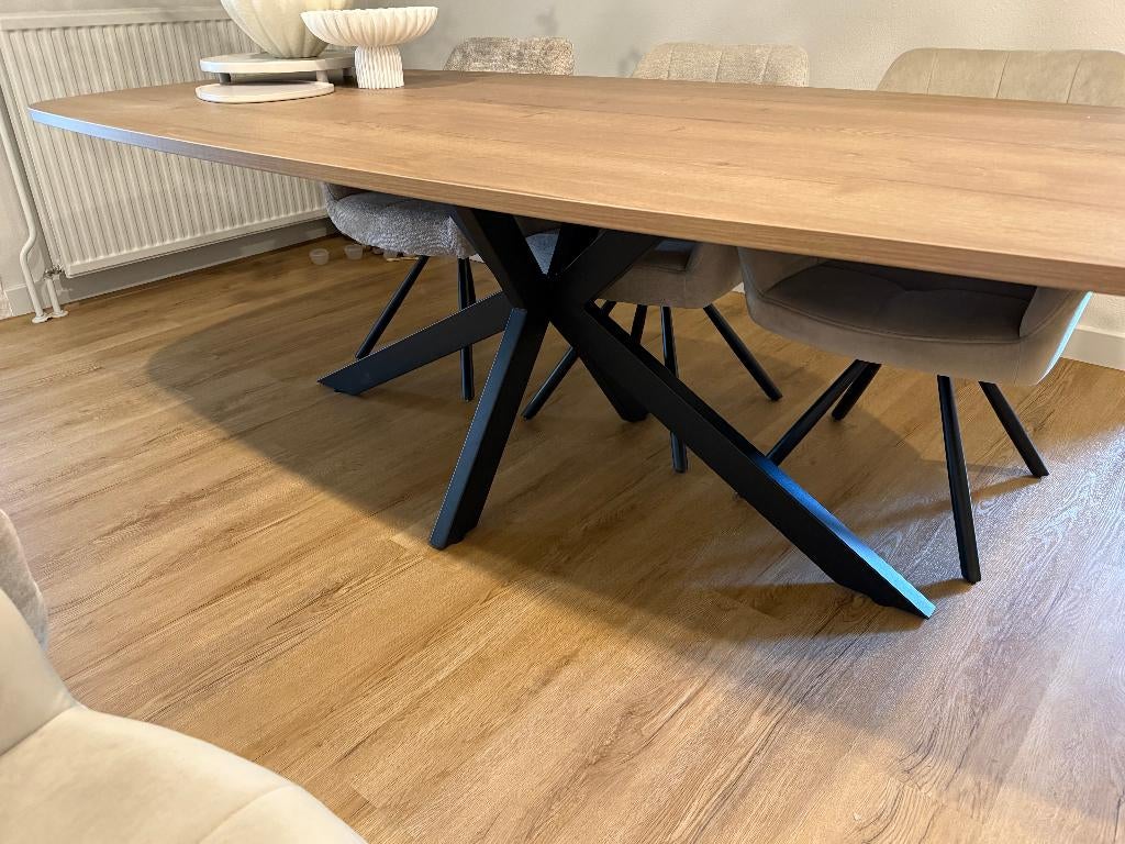 Nieuwe Deens ovale spinpoot eettafel  210x110 of 240x110, 100 tot 150 cm, Ovaal, Ophalen, Overige houtsoorten