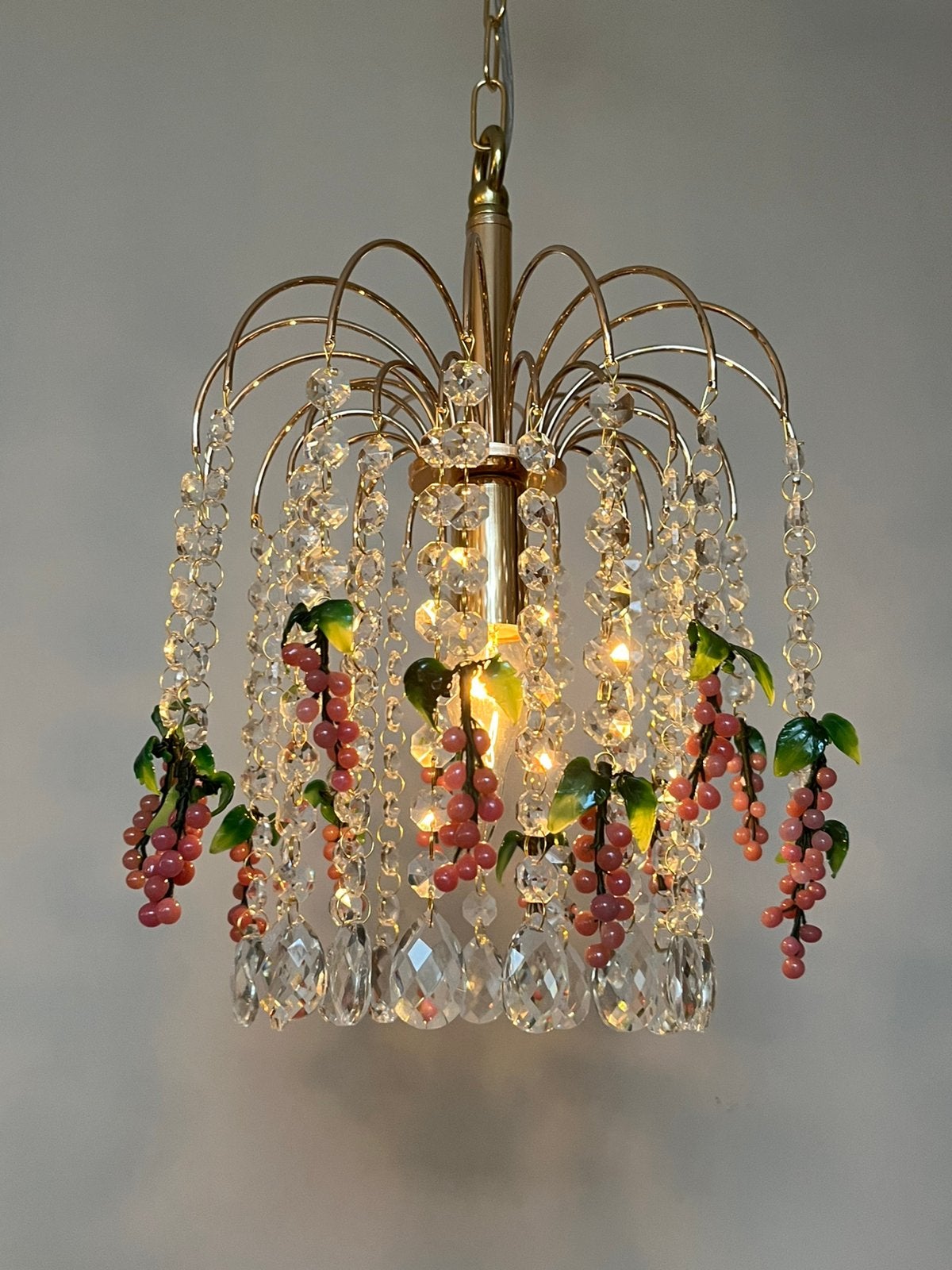 9 beschikbaar vintage roze murano druiven kroonluchters