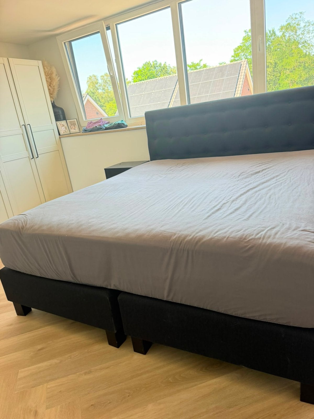 Tweepersoonsbed 180x200 met matrassen en topper, Ophalen, Gebruikt, Tweepersoons, 180 cm