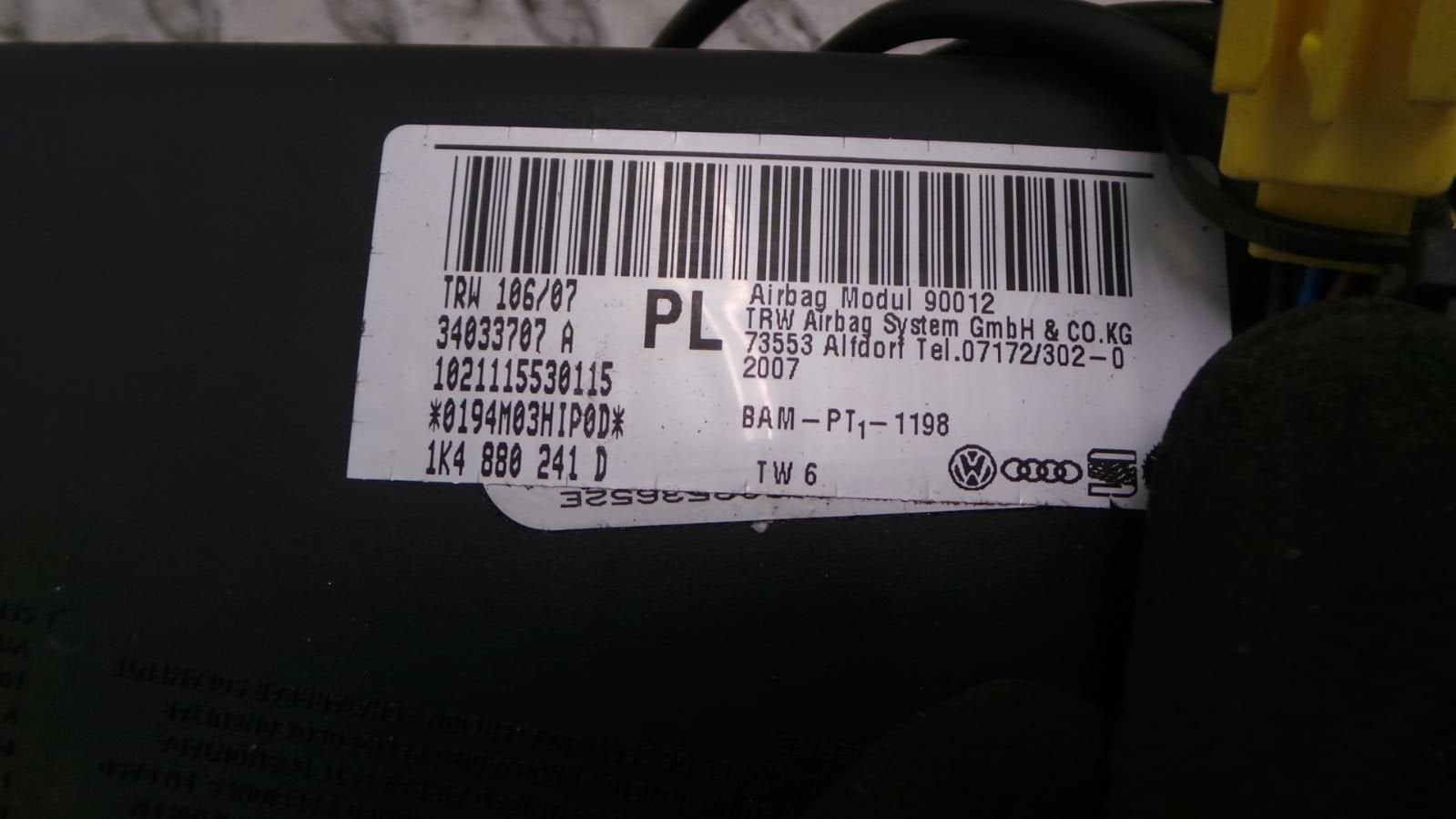 VOLKSWAGEN GOLF PLUS AIRBAG LINKS 2007, Ophalen of Verzenden, Gebruikt, Stiba lid