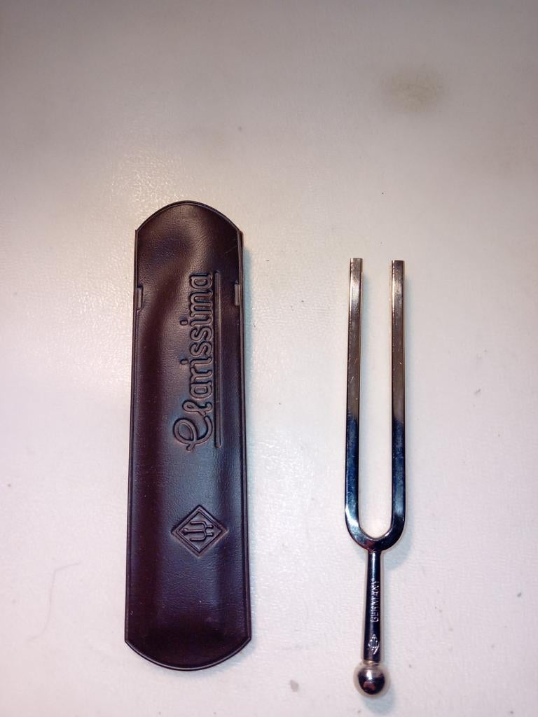 Mooie zilveren stemvork met etui - Clarissima, Antiek en Kunst, Ophalen