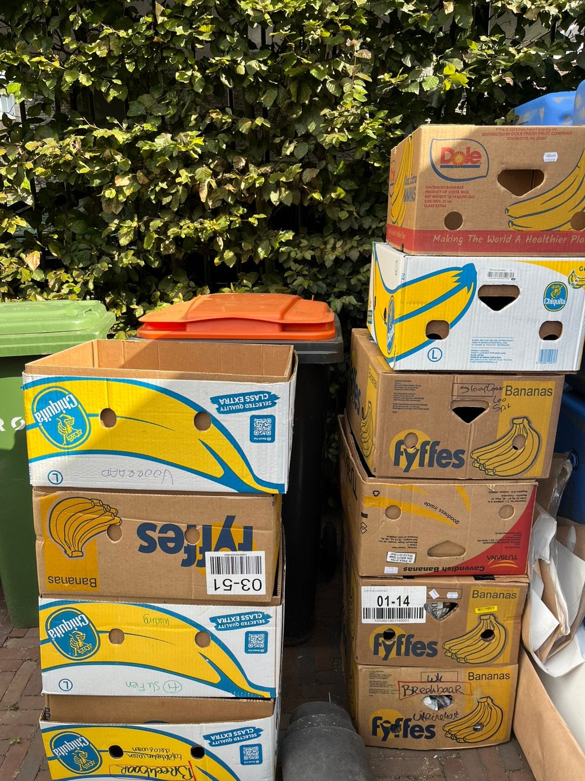 Gratis bananendozen 10 stuks ✅vandaag ophalen, Diversen, Rommelmarktspullen, Ophalen, Gebruikt