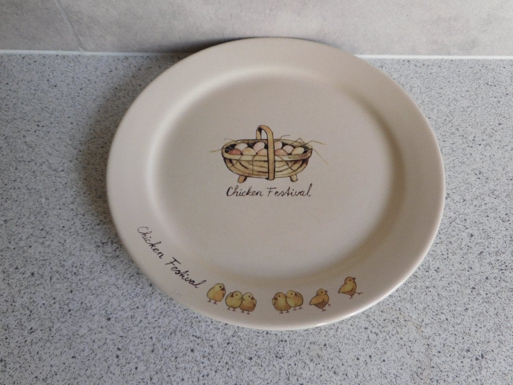 Bord 19,5 cm Chicken Festival JET by ter Steege, Keramiek, Vintage, Ophalen of Verzenden, Zo goed als nieuw