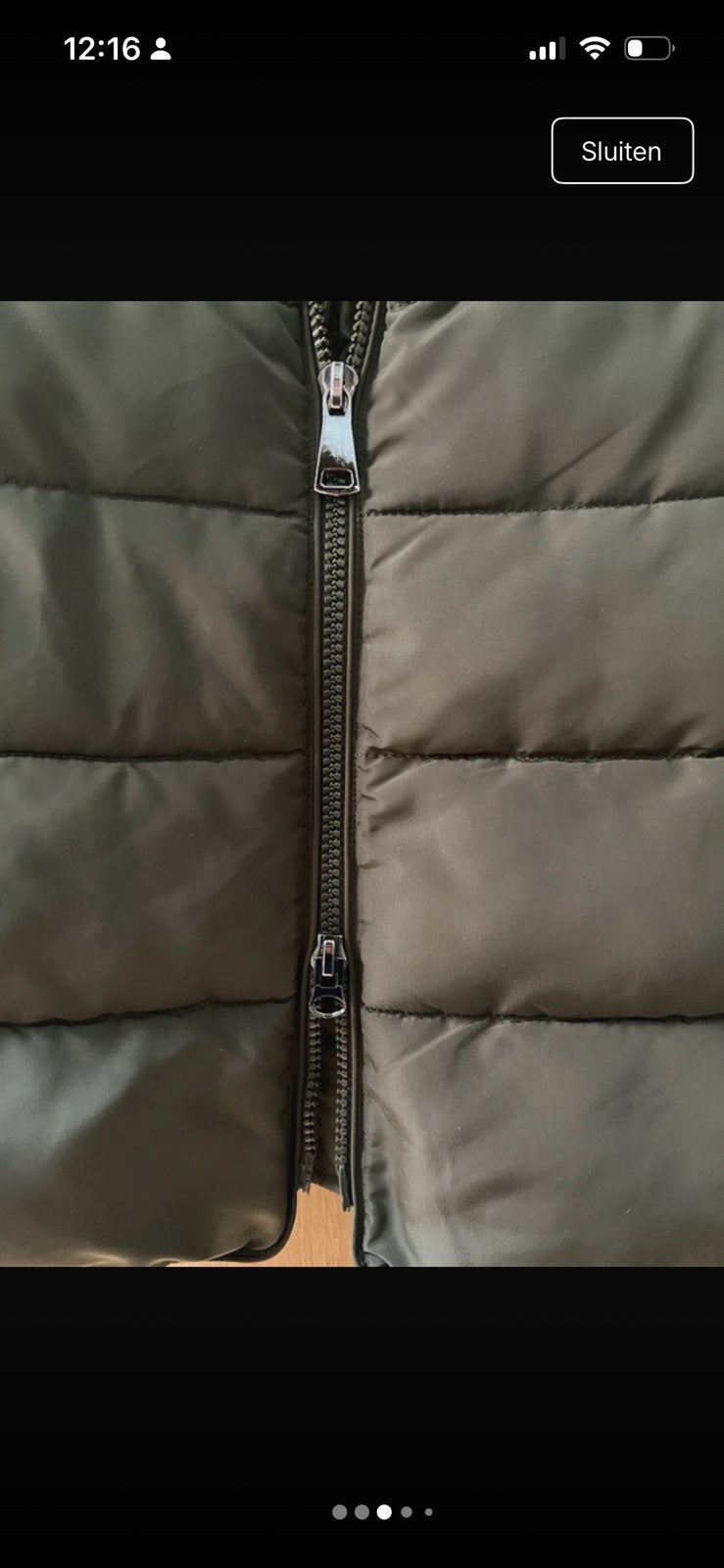 Gewatteerde donkergroene parka: Addy vd Krommenacker, Kleding | Dames, Ophalen of Verzenden, Zo goed als nieuw, Maat 38/40 (M)