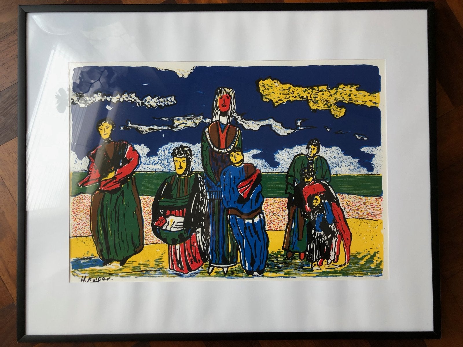 Kleurrijke Lithografie van Suzanne Ribberink Speels Werk, Antiek en Kunst, Kunst | Litho's en Zeefdrukken, Gesigneerd, Ophalen of Verzenden