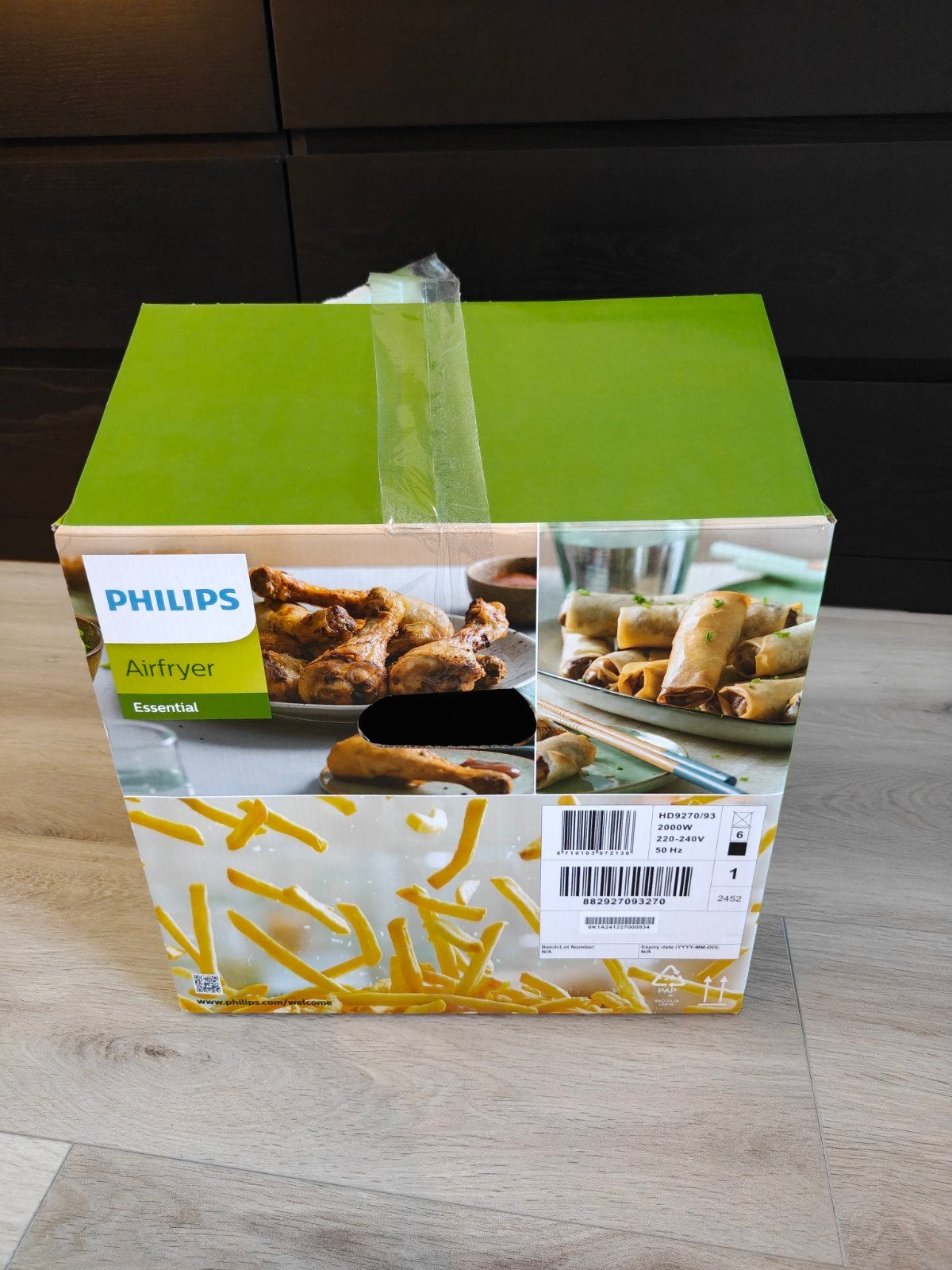 Philips Airfryer Essential HD9270/93 - Zo goed als nieuw, Ophalen of Verzenden, Zo goed als nieuw, Airfryer, 1500 gram of meer
