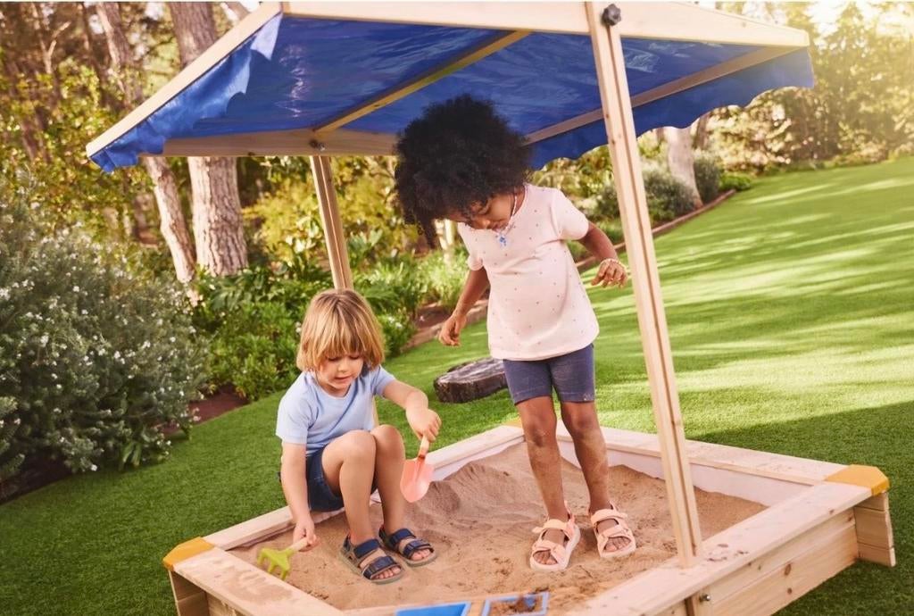 Zandbak met dak (zonder zand), Kinderen en Baby's, Ophalen, Gebruikt