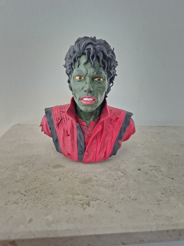 Nieuwe buste Michael Jackson Thriller, Verzamelen, Muziek, Artiesten en Beroemdheden, Nieuw, Pop, Beeldje of Miniatuur, Ophalen of Verzenden