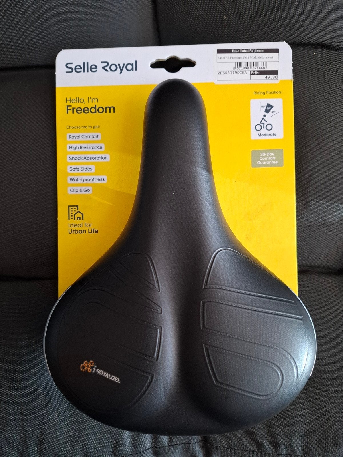Fietszadel Selle Royal Freedom - Urban Life  "NIEUW!", Fietsen en Brommers, Fietsonderdelen, Ophalen, Nieuw, Zadel, Stadsfiets