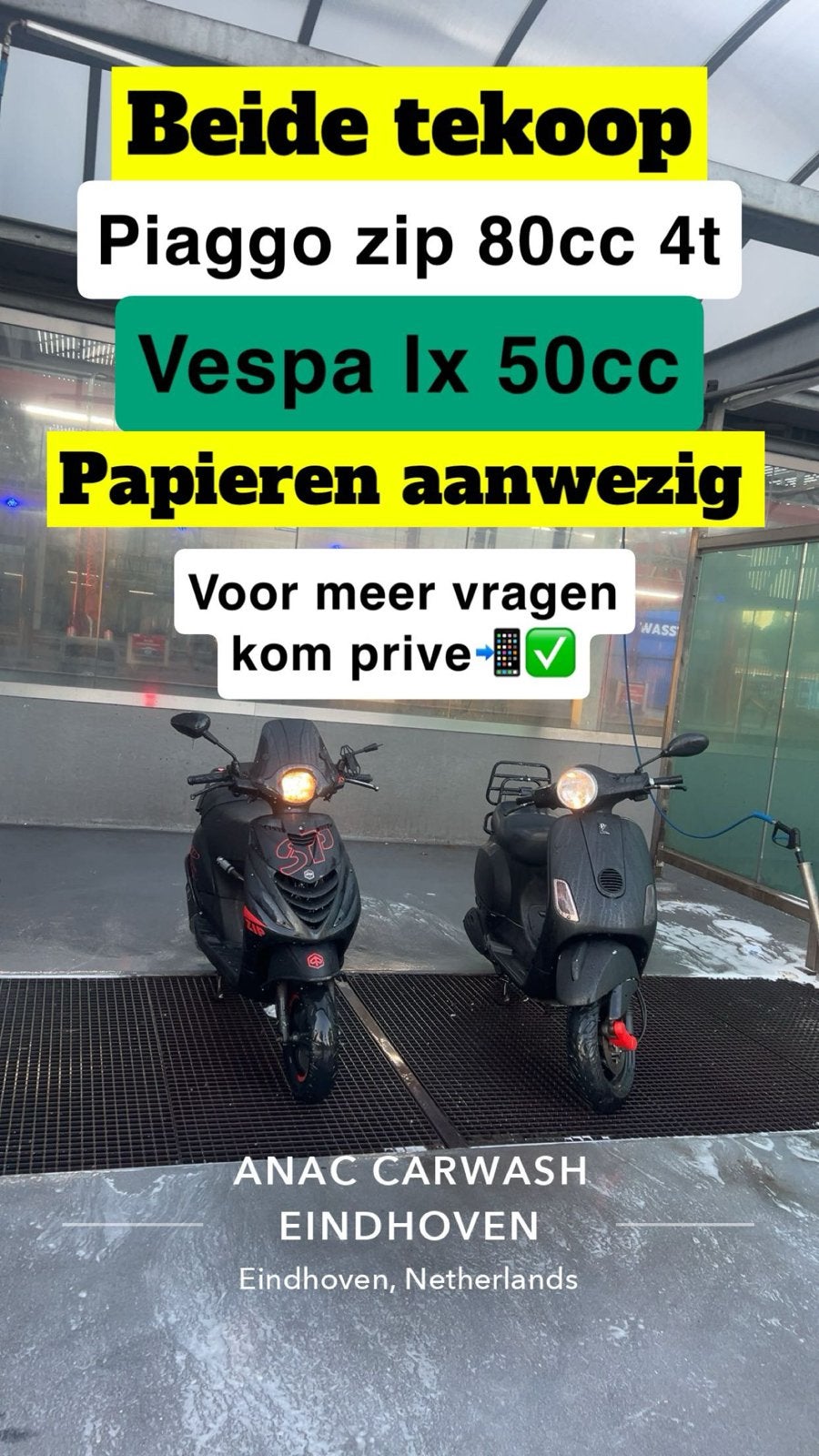 Piaggio Zip 80cc 4T - Zwart, Ophalen, Gebruikt, Benzine, Zip