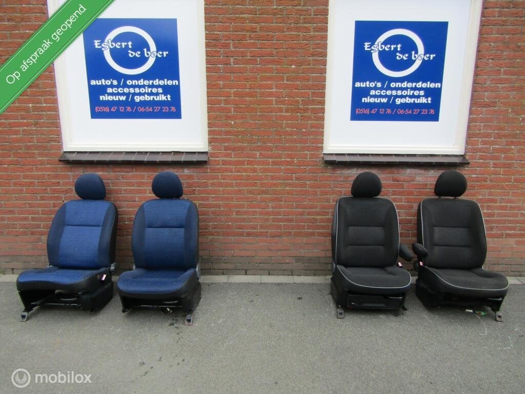 6x Stoel 3x set peugeot partner citroen berlingo 98 t/m 08, Auto-onderdelen, Interieur en Bekleding, Gebruikt, Ophalen of Verzenden