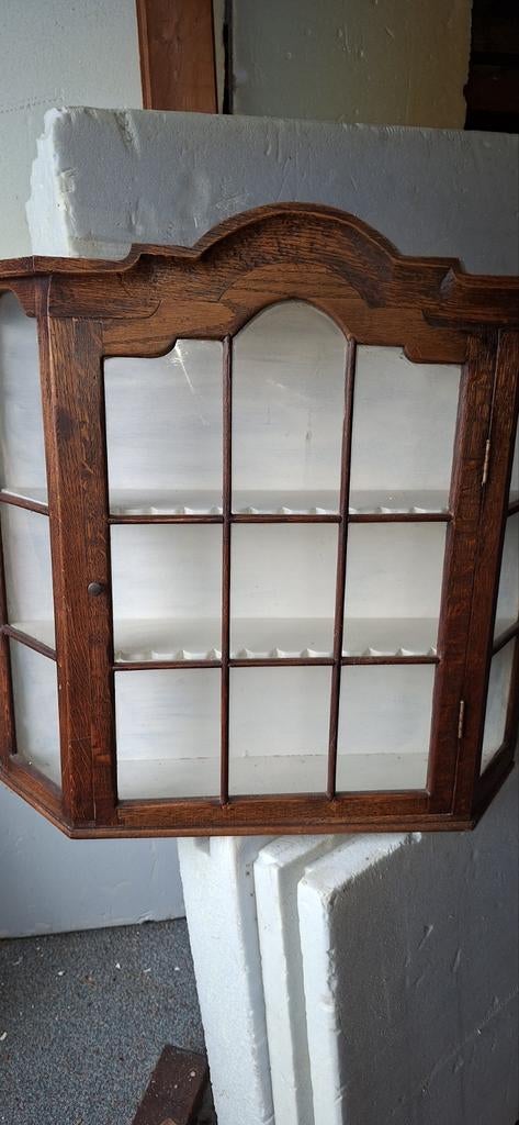 Mooi eiken vitrine/ porselein kastje, Ophalen