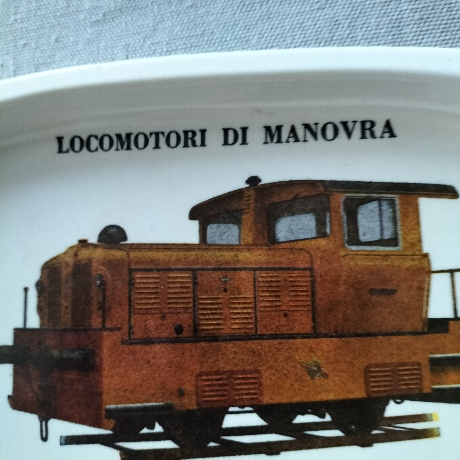 Vintage Italiaanse Locomotief Dienblad - Emaille, Ophalen of Verzenden